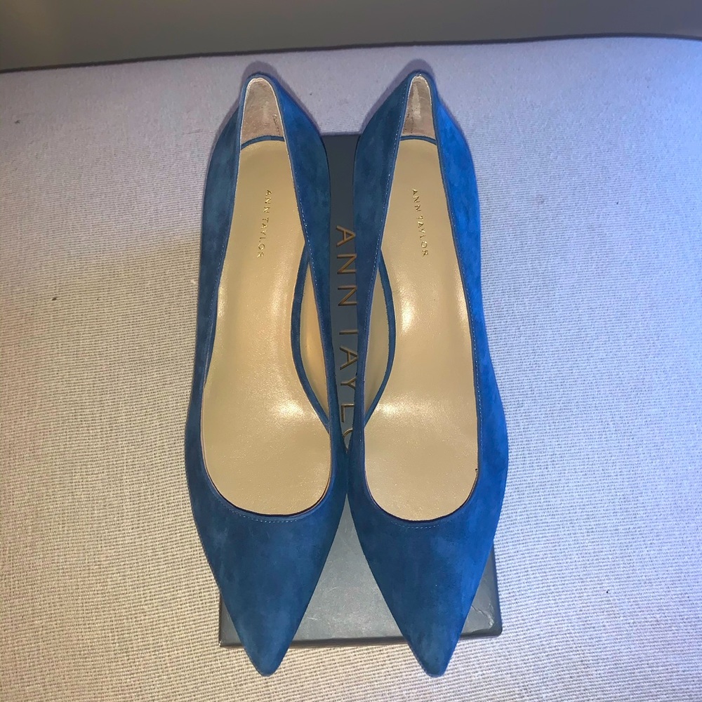 Blue Teal Suede 2 Inch Pump
